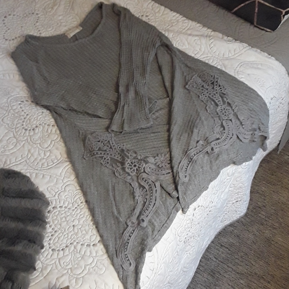 Altar'd State Boho Grey Sweater